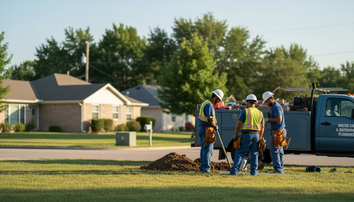 Residential water line and bathroom plumbing service in Chillicothe, TX